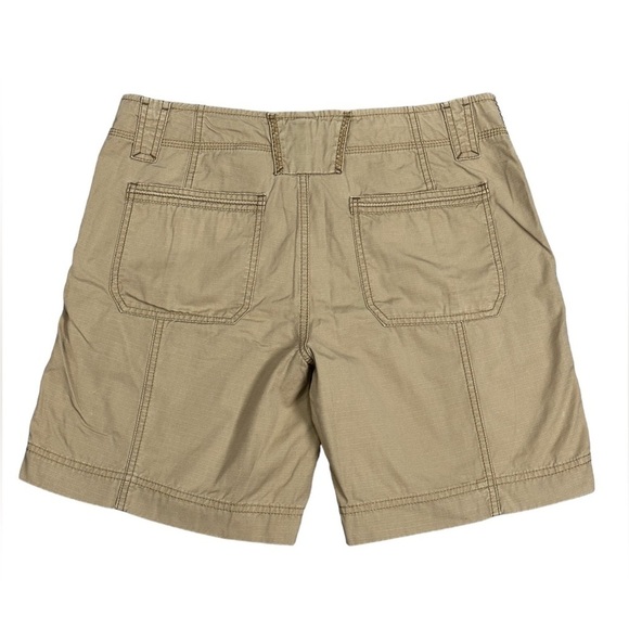 Women’s Eddie Bauer 10 Medium Shorts Ripstop Chino Khakis Taupe Bermuda Twill - Picture 4 of 8